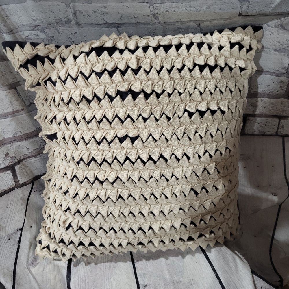 Celerie Textured Cream Throw Pillow